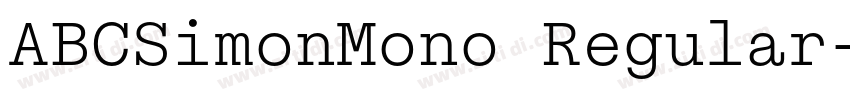 ABCSimonMono Regular字体转换